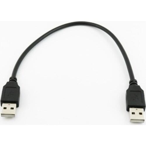 1x USB 2.0 Type A Male To USB 2.0 Male Plug Data Extension Adapter Connector Cable Cord 25cm
