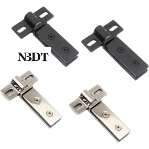 2Pcs/Lot 304 Stainless Steel Polished Matte Black Pivot Glass Door Shower Enclosure Partition Rectangle Clamp