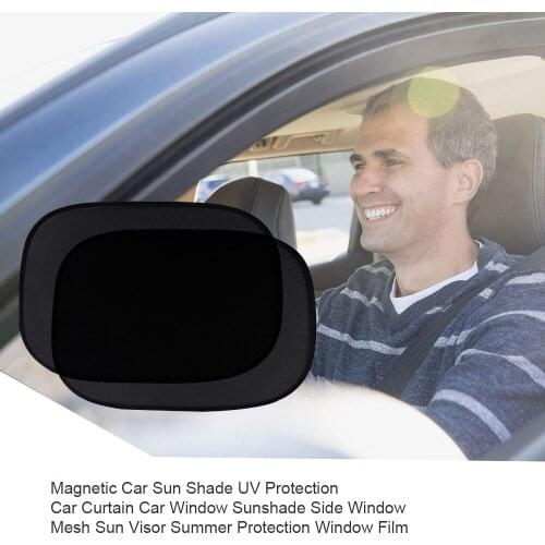 2Pcs Car Sun Shade Side Window Sunshade Cover UV Protect Perspective Mesh Universal Car Accessories Windows Can Be Opened