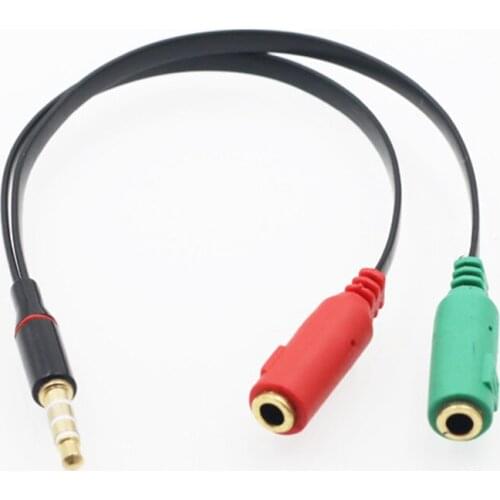 2pcs Splitter Headphones Jack 3.5 Mm Stereo Audio Y-Splitter 2 Female 1 Male Cable Adapter with Separate Headphone