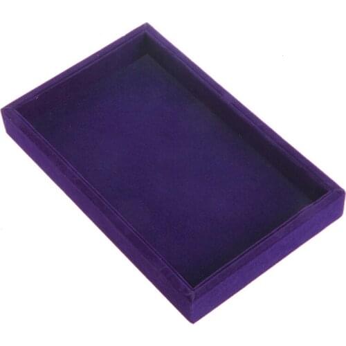 ANGELADY 1PC Stackable Jewelry Trays Inserts Velvet Catch All Jewelry Display Tray Case 5 Colors
