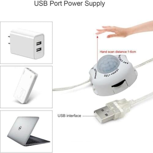 5V PIR LED Closet Light Tape Wireless Motion Sensor Lamp Kitchen Cabinet Light Lamp LED Strip Waterproof USB LED Lighting Ribbon