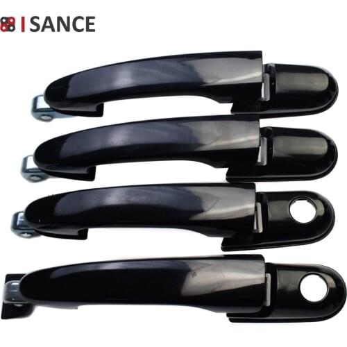 ISANCE Black Front Rear Left Right Outside Door Handle 82650-2E000 83650-2E000 For Hyundai Tucson 2006 2007 2008 2009 2.0L 2.7L