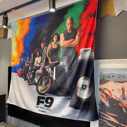 The fast Saga Tapestry Fast and Furious Classic Movie Series Wall Art Tapestries Wall Mounting Hanging Cloth Home Decor