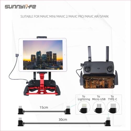 Micro-USB to Lightning/TYPE-C/Micro-USB Data Cable Line Smartphone Tablet 15/30cm For MAVIC MINI/MAVIC 2/MAVIC AIR Accessories
