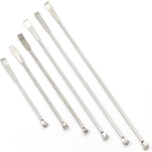1Pcs 10cm-22cm Medicinal Spoon Stainless Steel Spatula Shovel Head Experiment Pharmacy Lab Use