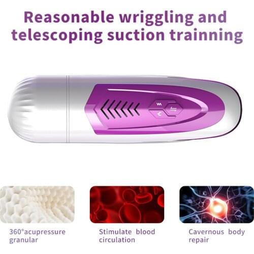 Male USB Masturbation Cup Automatic Retractable Heating Soft Vagina Sex Toy Endurance Exercise Product Sucking Cup Adult Product