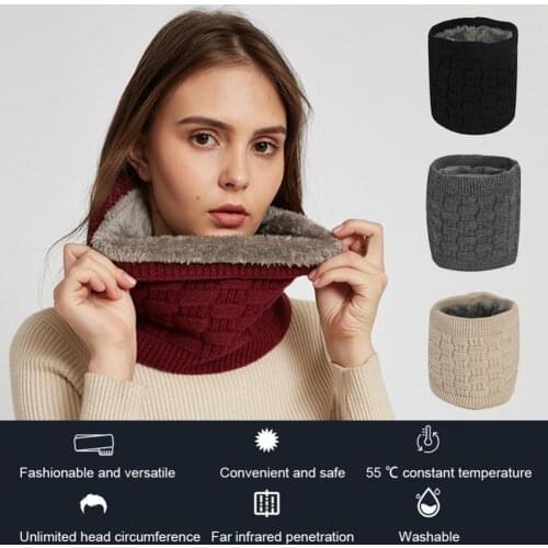 Unisex Autumn Winter Soft Washable USB Charging Heating Scarf Bike Neck Warmer Scarf Wrapped Neck Warmer