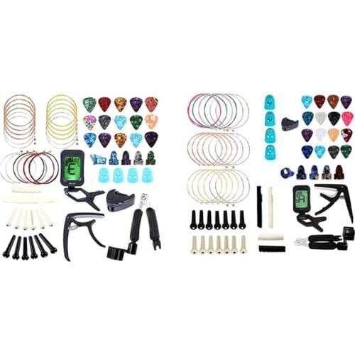 Guitar Accessories Kit Including Guitar Strings, Capo, Pick, String, Three-In-One String Changing Tool Set Number