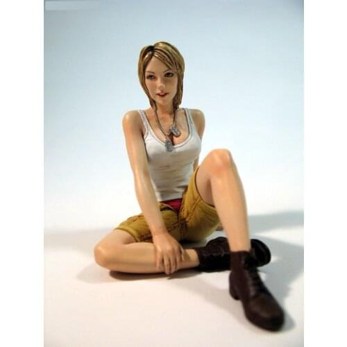 Unpainted Kit 1/20 51mm Female rest force take sit 51mm just one soldier figure Historical Figure Resin Kit