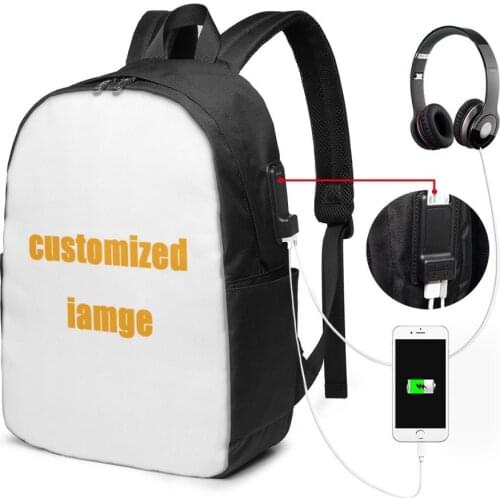 NOISYDESIGNS Customized Printing Laptop Backpack for Girls Usb Charging Children School Bags Female Travel Mochila Bolsa New