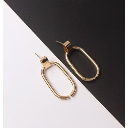 New Sexy Metal Hollow Round Drop Earring Trendy Geometric Statement Earrings For Women Simple Smooth Jewelry Girlfriend Gift