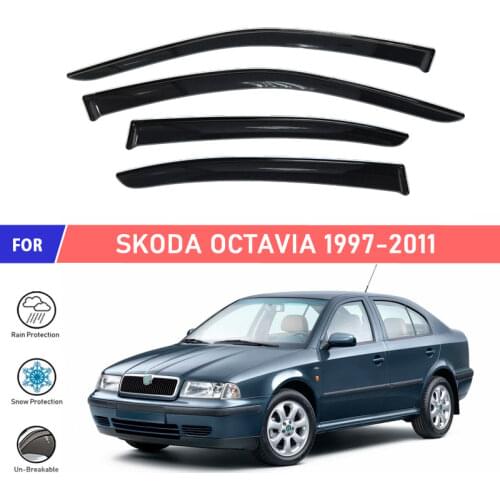 Window deflector for Skoda Octavia 1997~2011Liftback car window deflector wind guard vent sun rain visor cover car styling decor