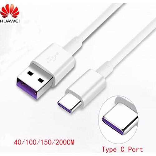 0.4/1/1.5/2m Original huawei Super Charging Cable 5A for huawei P20/10/9/pro supercharge honor view 20 V20 V10 V9 Magic 2 note10