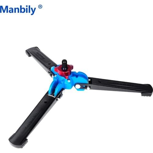 Manbily M-1 Portable Universal Mini Three Feet Support Tripod Stand Base Monopod Stand with 3/8" Screw for Monopod Ball Head