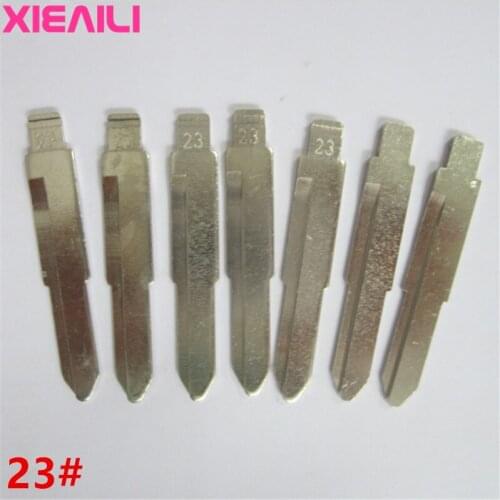 XIEAILI 20Pcs 23# Blank Remote Uncut Key Blade For Suzuki Alto (Side Slot) S383