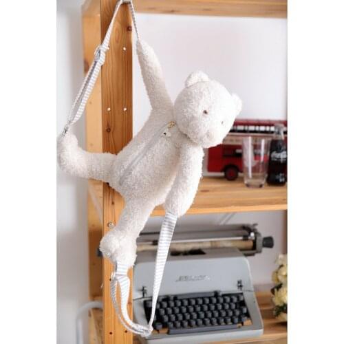 2019 new arrival 42cm cartoon plush joint bear cute backpack sundries bag doll backpack shoulder bag for children girl gift