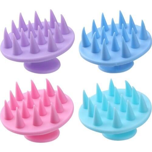 Silicone shampoo scalp hair massager shampoo massage comb bath massage brush scalp massager hair shower brush comb care tool