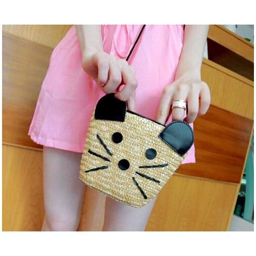 Stacy bag new arrival hot popular for summer sweet girl kids baby mini cute messenger bag lady cartoon small straw crossbody bag