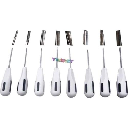 1sets Stainless Steel Dental Instrument Minimally Invasive Dental Elevator Tooth Extraction Dentist Curved Root Elevator