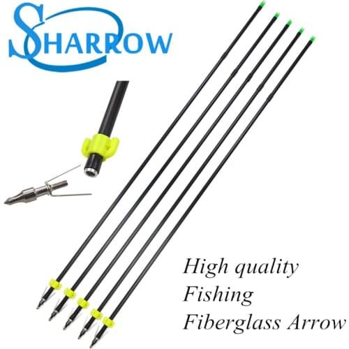 6/12pcs 8mm Fishing Fiberglass Arrow Replaceable Arrow Safety Fishing Slider For Hunting Bowfishing Accessories arrow rings