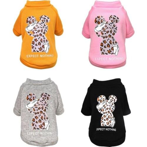 Pet Cat Dog Sweater Plus Velvet Hoodies Cute Cartoon Print Jacket Coat For All Sizes Of Dog Cat Pet Outfit Supplies