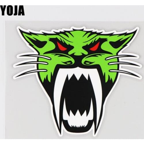 YOJA 13.1X11.2CM Fere selvaggie Vinyl Decal Car Sticker Art Fashion Cartoon Animal Head 19A-0125