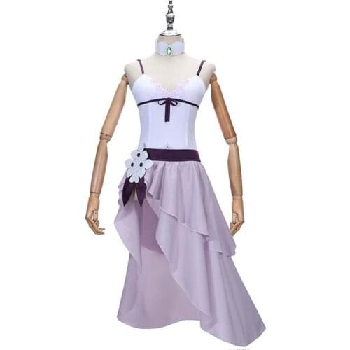 2021 Anime Life in a different world from zero Emilia Cosplay Costume Summer Sexy Swimwear Women Skirt Set Customization