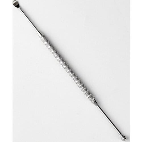 1 piece Double-ended Stainless Steel Ear Pick Wax Curette Cleaner Health Remover Cleaning Spoon Tool Care D0L8
