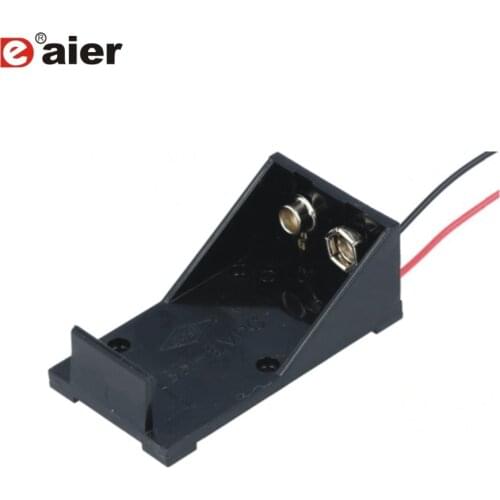 2PCS 9V Holder With 150mm Red And Black Wire Plastic 2 Cell Battery Shell Battery Case BH-9VPC