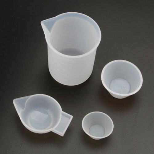 4Pcs Silicone Mixing Cups Measuring Cups 100ml 10ml DIY Resin Jewelry Tools Kit