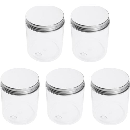 5x Empty Cosmetic Pots Lips Balm Container Jar with Aluminum Covers, Size 68x50mm/68x85mm