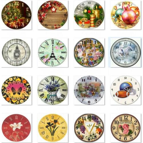5D Diamond painting cross stitch wall clock flowers animal 3d diamond embroidery rhinestone mosaic home decoration 40x40cm