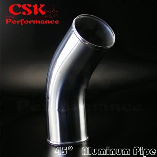 45 Degree 76mm 3" inch Aluminum Intercooler Intake Pipe Piping Tube hose