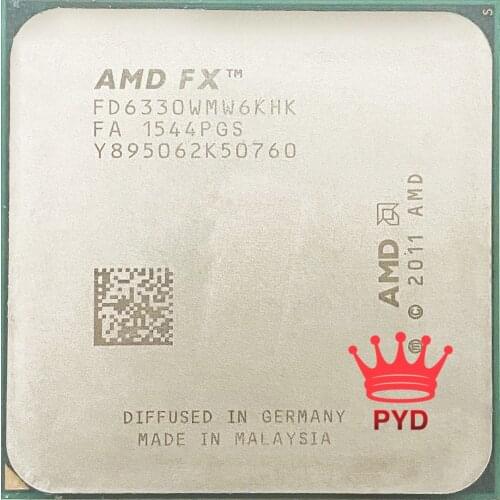 AMD FX-Series FX-6330 FX 6330 3.6 GHz Six-Core CPU Processor 95W FD6330WMW6KHK Socket AM3