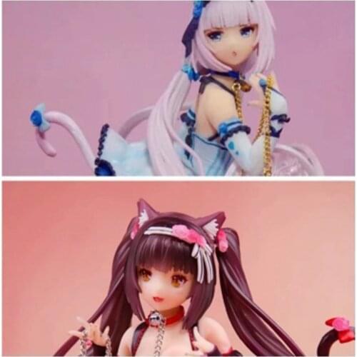 Anime Native NEKOPARA Vanilla Chocola Sexy Figure Chair PVC Action Figure Model Adult Statue Collectible Toy Doll Gifts