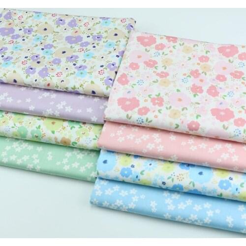 Floral Series NEW 100% Cotton Fabric for DIY Sewing Fabrics Patchwork Quilting Clothes Baby Dress Bed Sheet Pillow Cover Tisuss