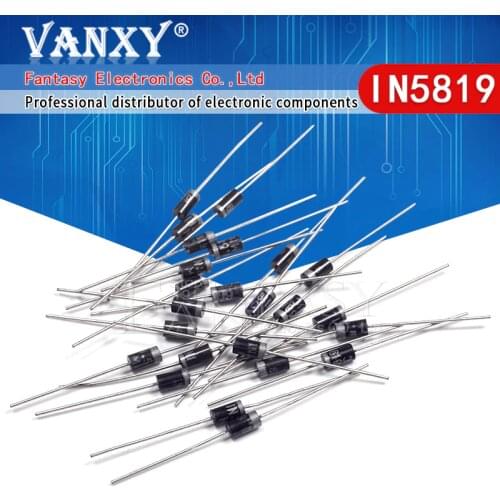 100PCS IN5819 DO-41 1A 40V SCHOTTKY DIODE 1N5819 DIP