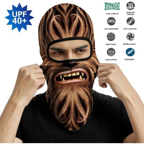 Breathable Thin Balaclava Chewbacca Mask Sport Head Scarf Windproof Headband Headgear Cycling Bandana Buff Fishing Facemask Men