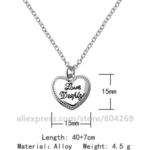 Elegant Women Heart Pendant Necklace High Quality Fashion Women Alloy Necklace Classic Heart Design Women Necklace