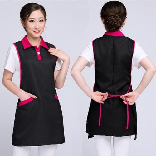 Women Waiter Workwear Apron Adjustable Beauty Salon Working Apron Makeup Spa Hotel Uniforms Haircut Beautician Work Clothes