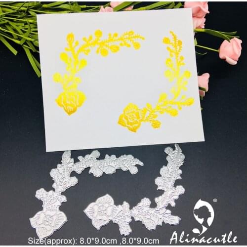 Hot Foil Plate Hot Foil Stamping Metal Die 2pc Border DIY Scrapbooking Paper Craft Handmade Card Punch Art Alinacraft