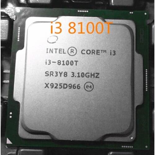 Intel Core i3-8100T 3.1G 6MB CPU i3 8100T Socket 1151 / H4 / LGA1151 14nm Processor (4 Cores, 3.1 GHz, 6MB Cache, 35W, Tray)