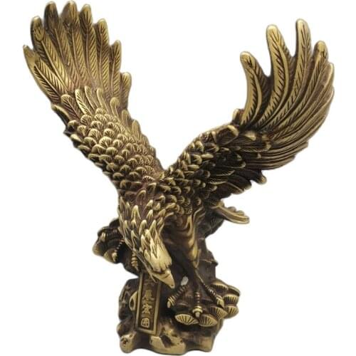 Chinese Old Bronze Statue Copper Eagle Ornaments