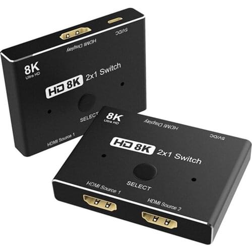 CYSM HDMI-Compatible 2.1 Switch 2-IN-1-OUT Hub Support HDCP SST Extended 4K@60hz