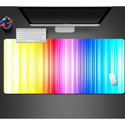 Creative Bright Colorful Stripe Mouse Pad High Quality Natural Rubber Washable Large Table Pad Notebook Computer Game Mouse Pads
