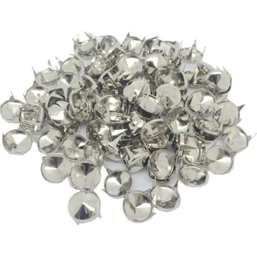100 Pieces 12mm Round Cone Studs Spots Punk Nailhead Spikes DIY Bag Shoes Decoration