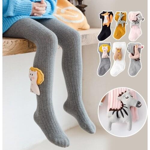 Menoea Kids Leggings Spring Autumn Animal Trousers Girls Leggings Soft Knitted Pants Childrens Clothing Baby Socks 0-8 Years
