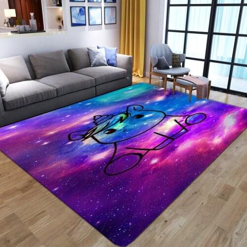 Cartoon Pink Unicorn Area Rugs Soft Flannel Kids Play Floor Mats Cute Girls Room Decorative Large Carpets for Living Room Custom