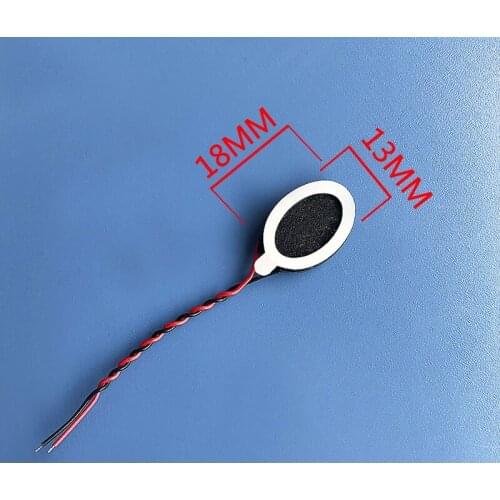 New sound speaker 8 ohms 1 watt 8R 1W speaker 18*13MM thick 5mm Loudspeaker with cable 50mm long